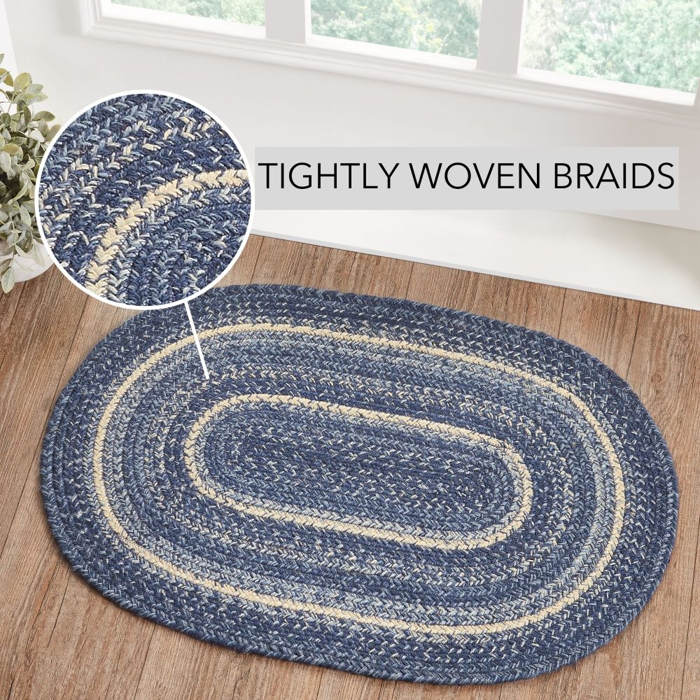 Great Falls Blue Jute Rug Oval 20×30 – eBedding4You