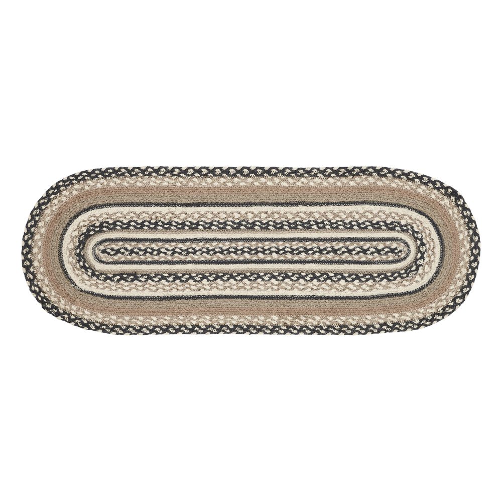 thumbnail image 2 of Sawyer Mill Charcoal Creme Jute Coaster Set Of 6 - Primitive Country Rustic Braided Style 2 of 6