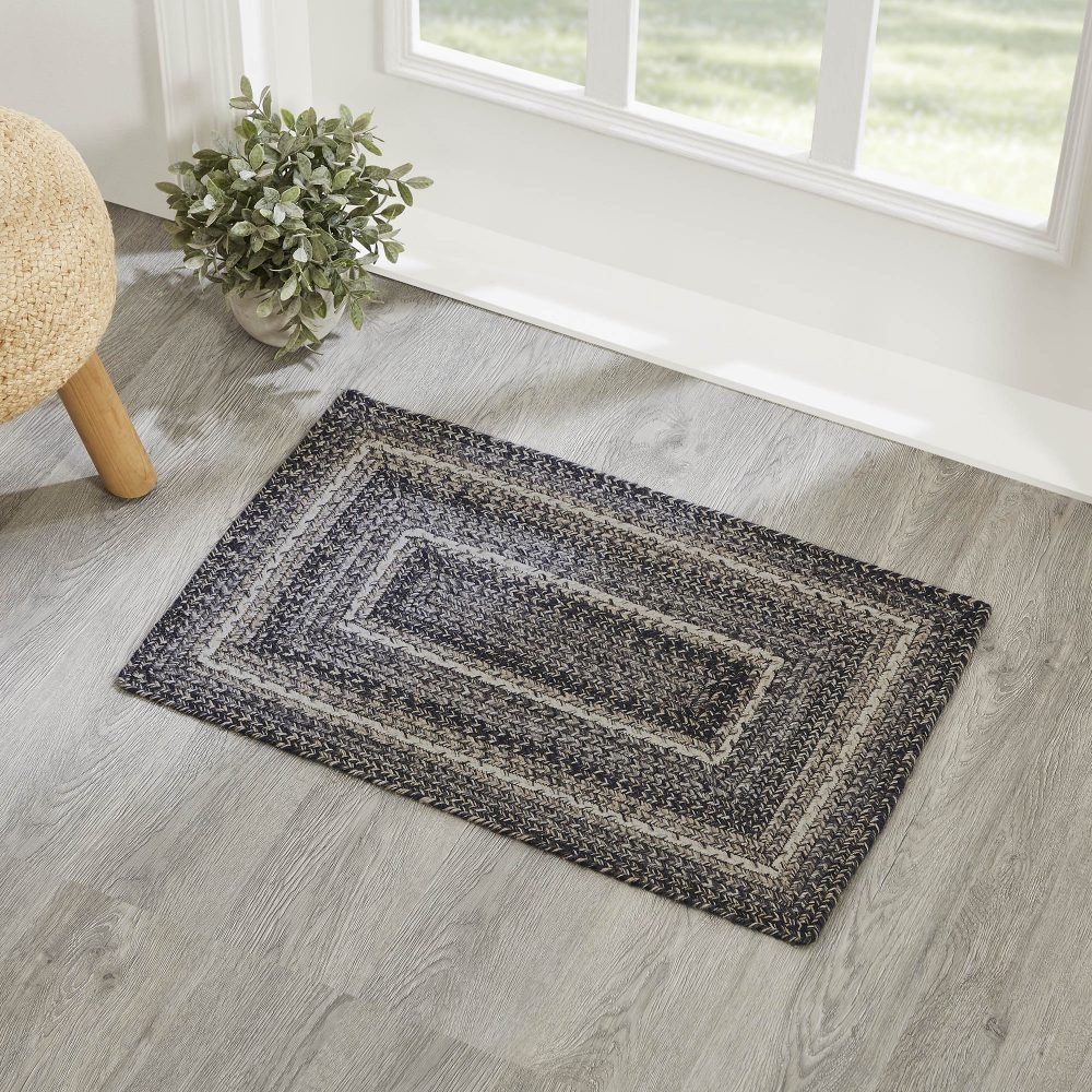Sawyer Mill Black White Jute Rug Rect 20×30 – eBedding4You