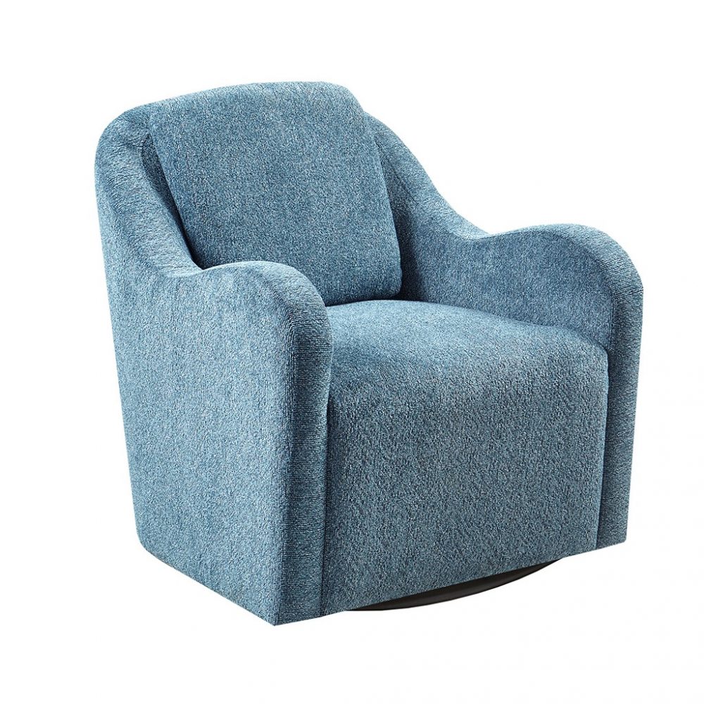 Madison Park Westerly Swivel Chair in Blue, See below MP103-1180