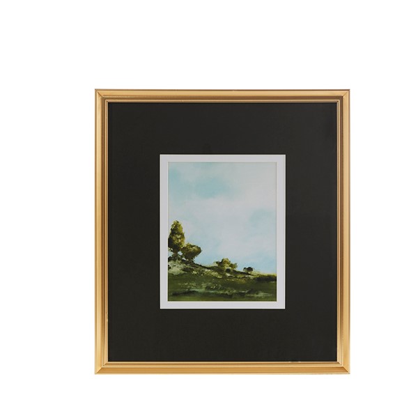 Martha Stewart Across The Plains 1 Framed Glass and Double Matted Abstract Landscape Wall Art MT95G-0029