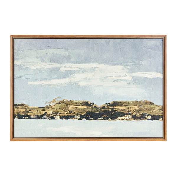 Martha Stewart Foggy Morning Abstract Landscape Framed Canvas Wall Art MT95C-0025