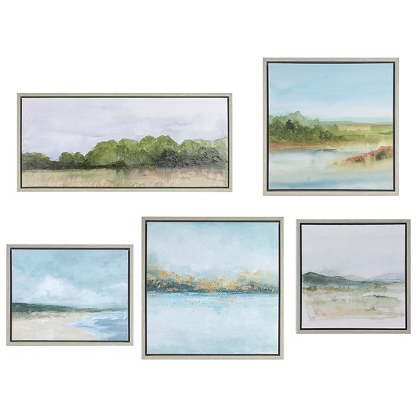 Martha Stewart Vista Abstract Landscape 5-piece Gallery Canvas Wall Art Set MT95C-0035