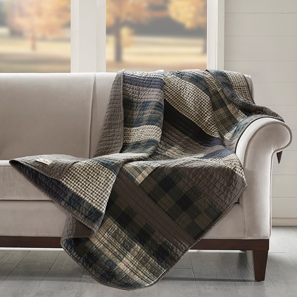 Woolrich Winter Plains Quilted Throw in Taupe, 50x70" WR50-1784