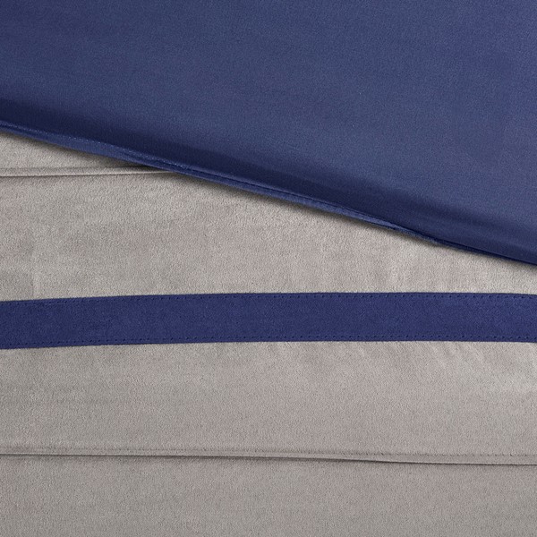Madison Park Palmer 7 Piece Comforter Set in Blue, Cal King MP10-2265