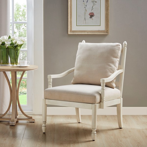 Martha Stewart Braxton Accent Chair in Cream MT100-0126