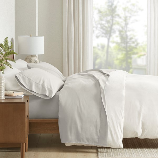 Clean Spaces 300TC BCI Cotton Sheet Set in Grey, Full CSP20-1515
