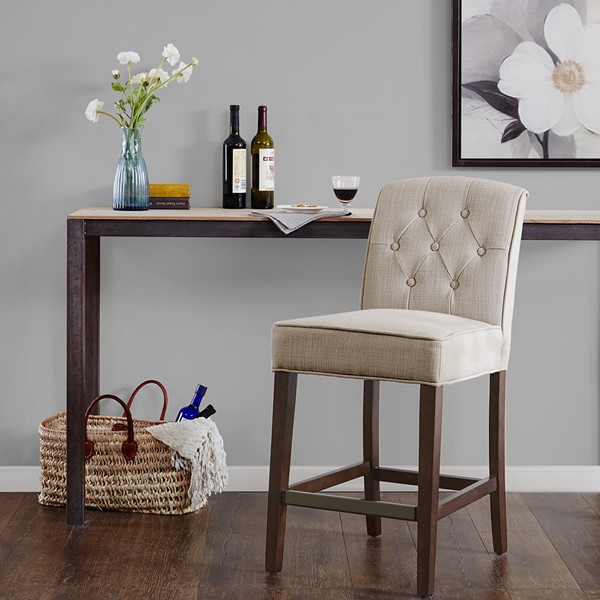 Madison Park Marian Tufted Counter Stool in Tan FPF20-0395
