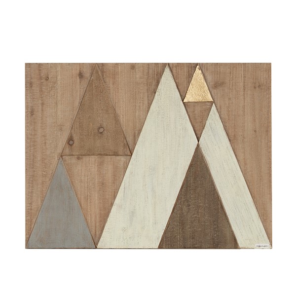 INK+IVY Ranger Layered Triangles Wood Wall Decor in Natural II167-907