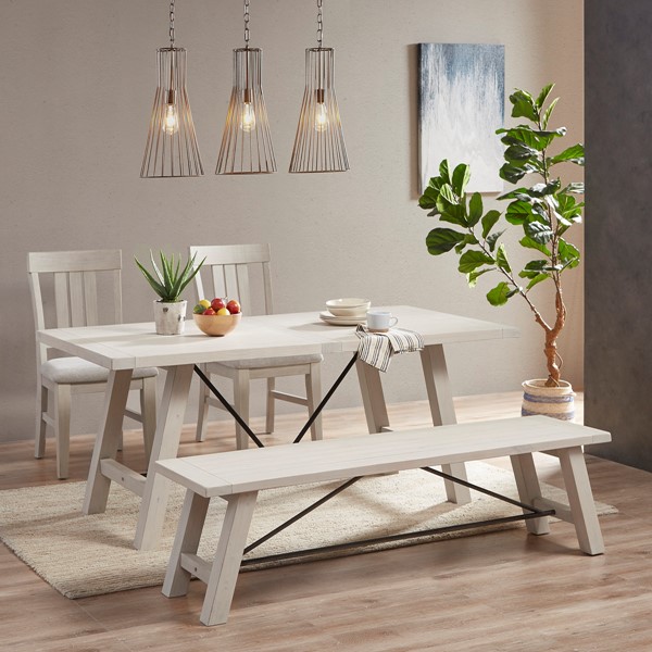INK+IVY Sonoma 4-Piece Dining Set in Reclaimed White II90-0527