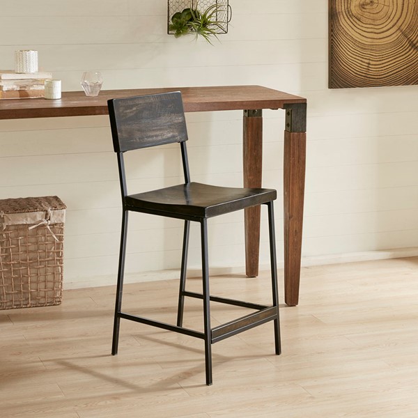 INK+IVY Tacoma 24" Counter stool in Black II104-0251