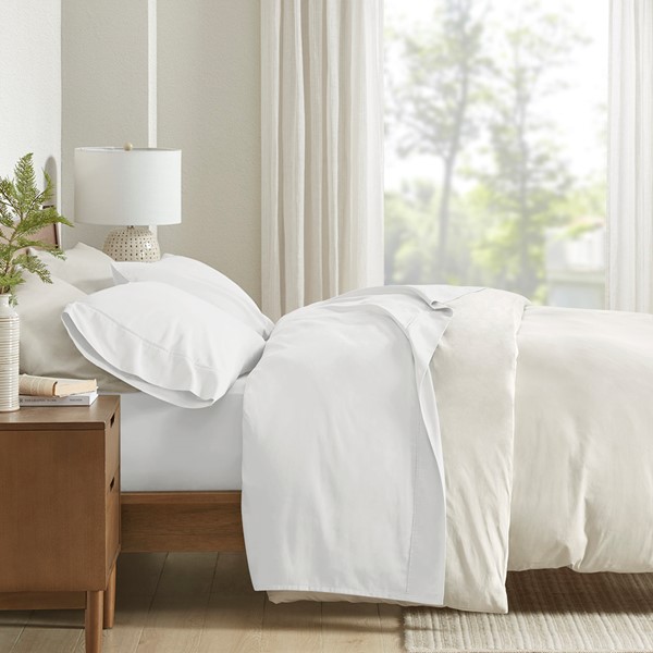 Clean Spaces 300TC BCI Cotton Sheet Set in White, Full CSP20-1503