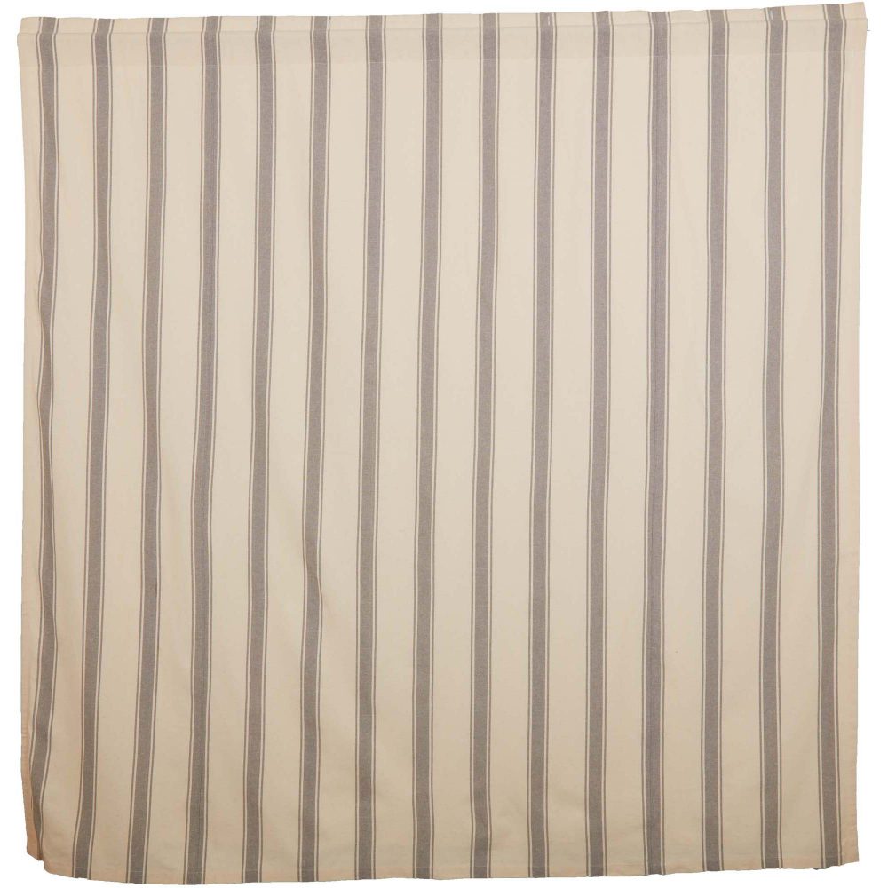 Grace Grain Sack Stripe Shower Curtain 72x72 - Thumbnail 5
