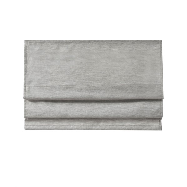 Madison Park Como Printed Faux Silk Room Darkening Cordless Roman Shade in Grey, 33x64" MP40-7442