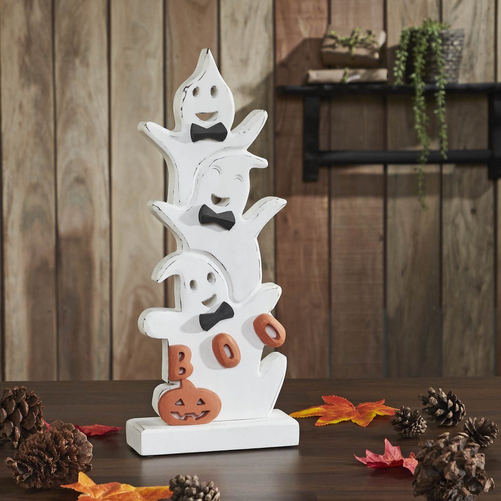Ghost Stack BOO Wooden Figurine 16×6.5×2 – eBedding4You