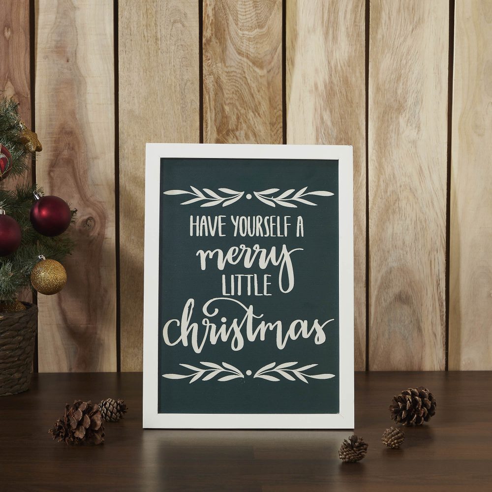 Have Yourself A Merry Little Christmas Green Wall Hanging Sign 15×11 ...