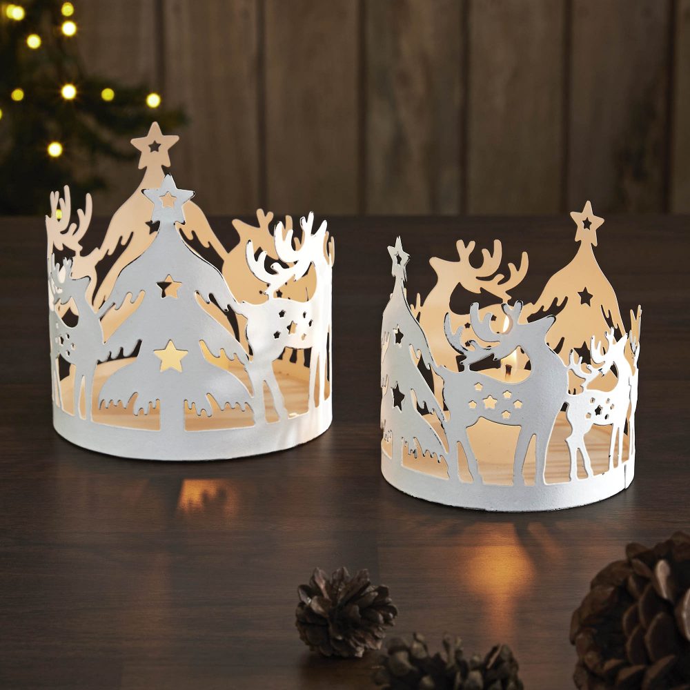 Votive Candle Holder Reindeer Set of 2 - Thumbnail 5