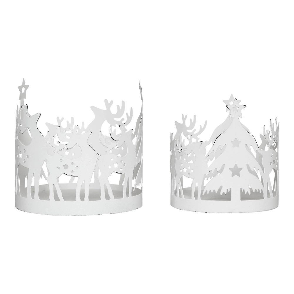 Votive Candle Holder Reindeer Set of 2