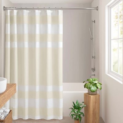 Madison Park Spa Waffle Shower Curtain with 3M Treatment in Cream, 72x84" MP70-8560