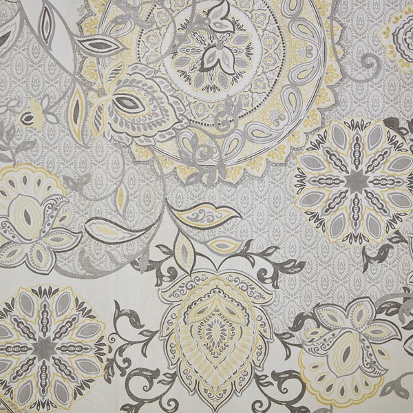 Madison Park Isla Printed Cotton Shower Curtain in Yellow, 72x72" MP70-8150 - Image 7