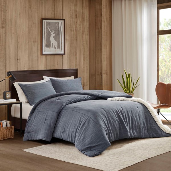 Woolrich Mckenzie Cotton Twill Washed Comforter Set in Blue, King/Cal King WR10-4035 - Image 3