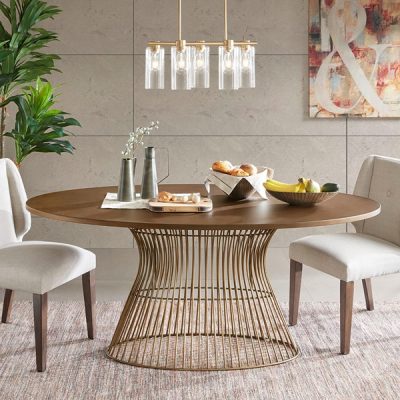 INK+IVY Mercer Oval Dining Table in Bronze, One Size IIF20-0062