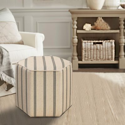 Martha Stewart Ellen Accent Ottoman in Natural, One Size MT101-0013