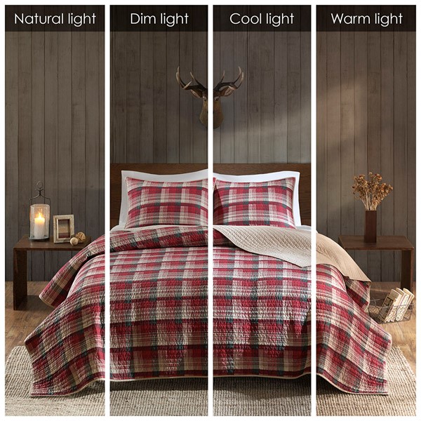 Woolrich Tasha Quilt Mini Set in Red, Full/Queen WR14-1785 - Image 2