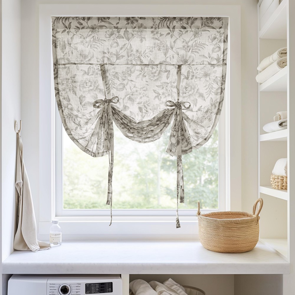 Madison Park Lana Floral Window Panel in Charcoal, 42x63" MP40-9017 - Image 3