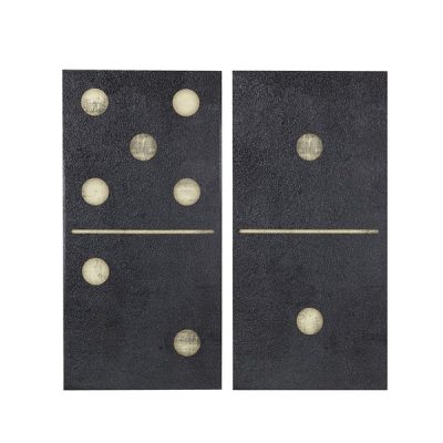 INK+IVY Two Black Dominos 2-piece Canvas Wall Art Set in Black, Set of 2 II95C-0072