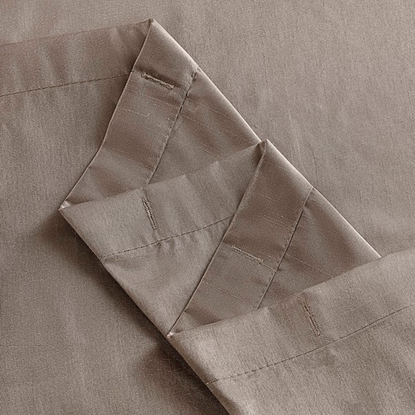 Madison Park Laurel Tufted Semi-Sheer Shower Curtain in Taupe, 72x72" MP70-438 - Image 4