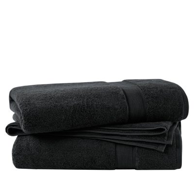 Madison Park Signature 800GSM 100% Cotton Bath Sheet 2 Piece Set in Black, 34x68" - 2PK MPS73-526