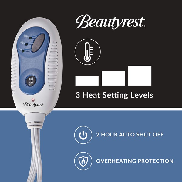 Beautyrest Plush Heated Throw in Purple, 60x70" BR54-1925 - Image 4