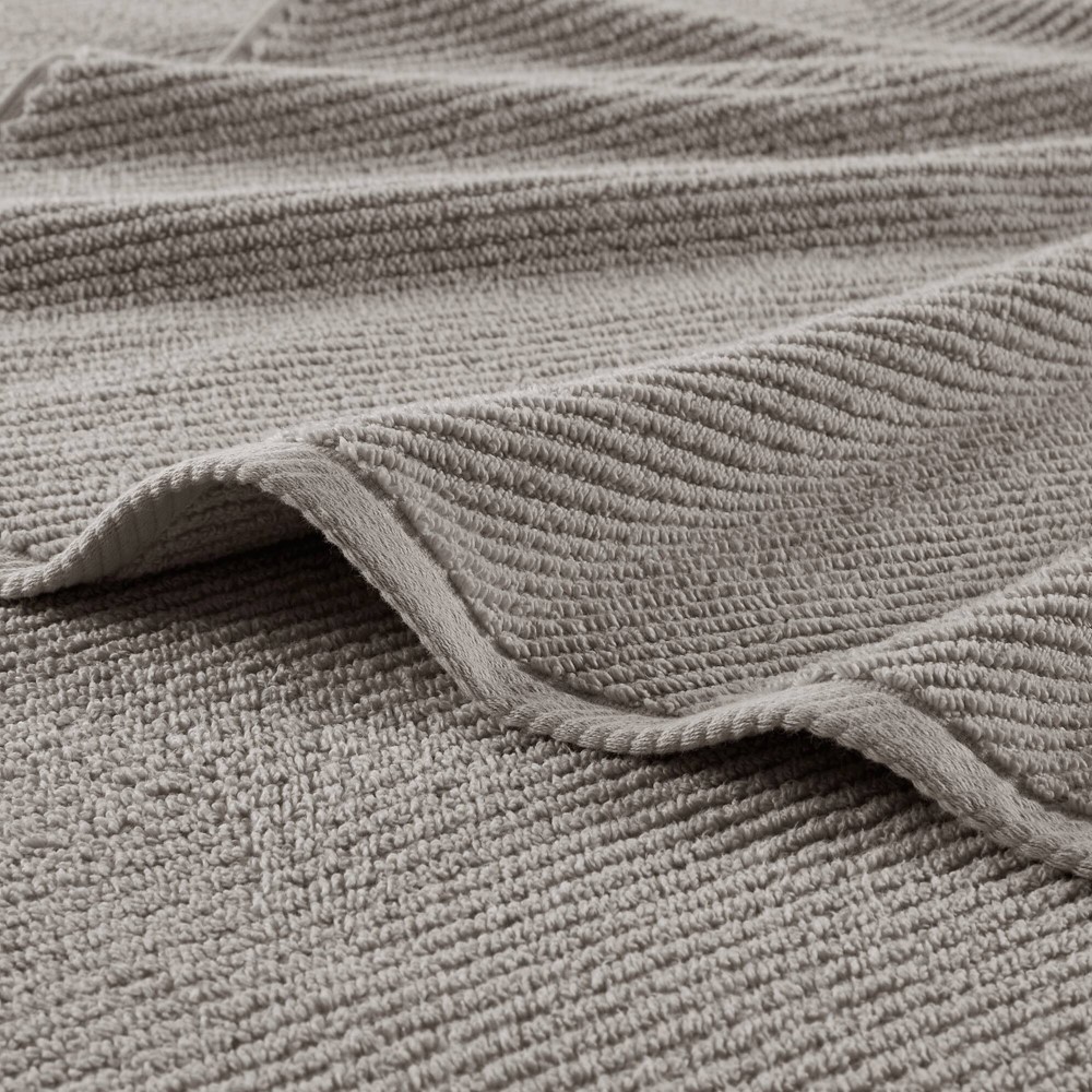 Madison Park Diagonal Ribbed in Grey, 4-Piece MP73-8860 - Image 6