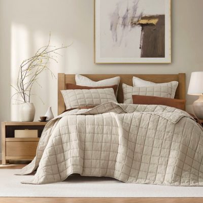 Harbor House French Flax Linen Garment Washed Quilt Set in Linen, Full/Queen HHD14-1919