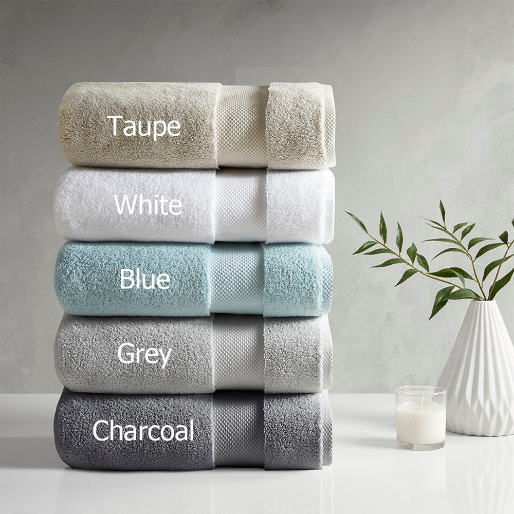 Madison Park Signature Splendor 1000gsm 100% Cotton 6 Piece Towel Set in Blue, 6-Piece MPS73-433 - Image 7