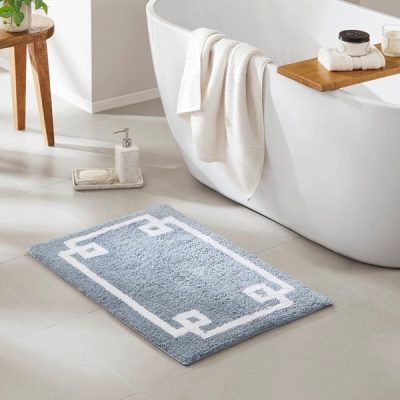 Madison Park Evan Cotton Tufted Bath Rug in Blue, 24x40" MP72-6208