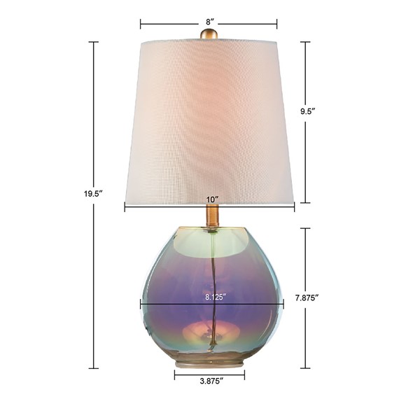 510 Design Ranier Iridescent Glass Table Lamp in Iridescent, One Size 5DS153-0023 - Image 5