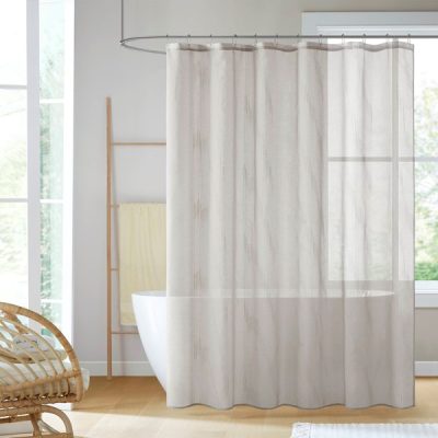 Madison Park Anna Sheer Shower Curtain in Grey, 72x72" MP70-3467