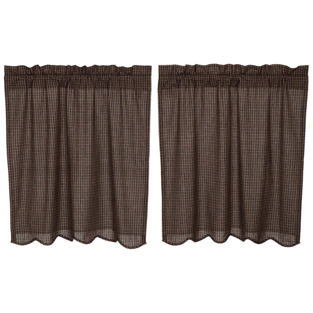 Kettle Grove Plaid Tier Scalloped Set of 2 L36xW36 - Image 2