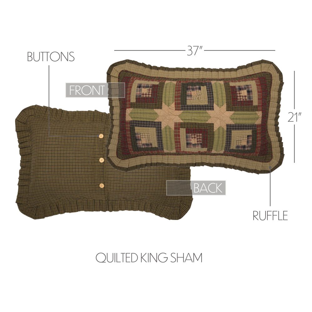 Tea Cabin King Sham 21x37 - Image 4