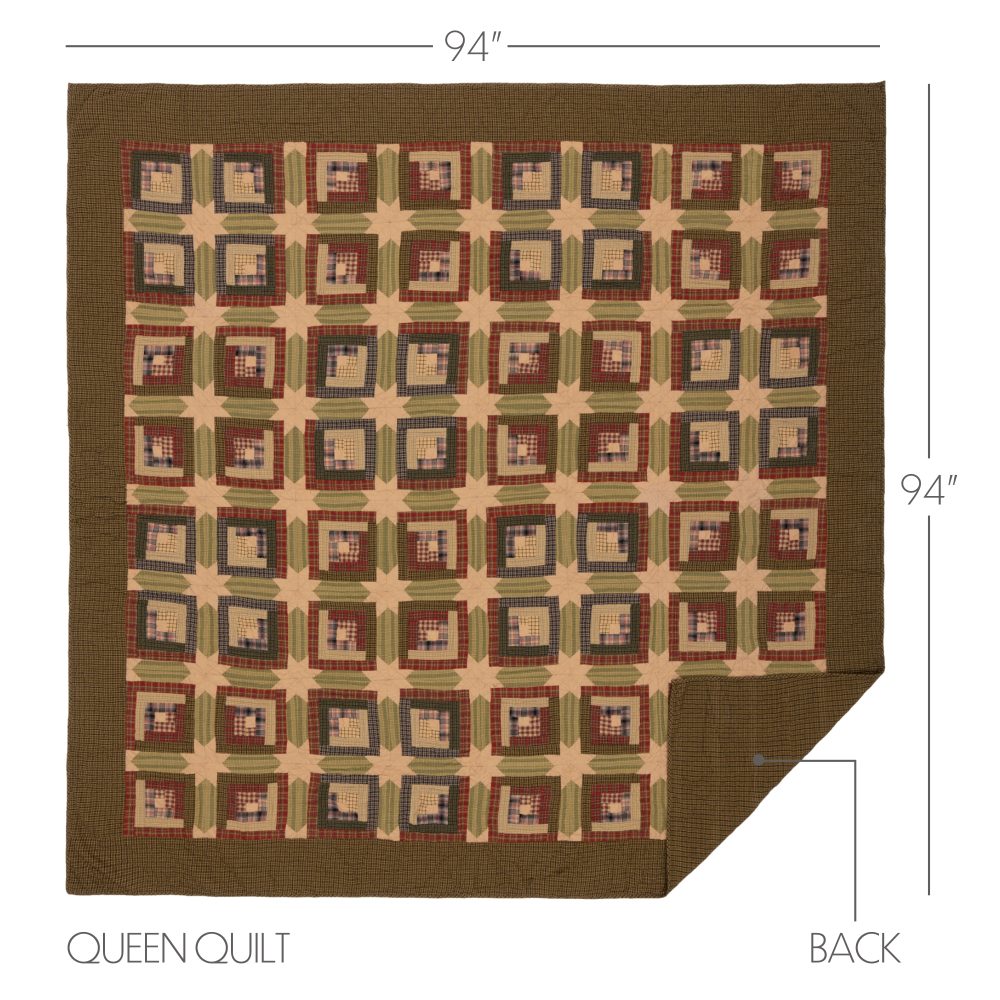 Tea Cabin Queen Quilt 94Wx94L - Image 5