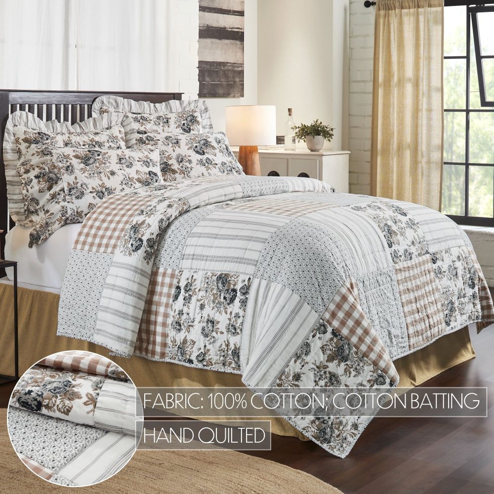 Annie Portabella Floral Patch Twin Quilt 68Wx86L - Image 5