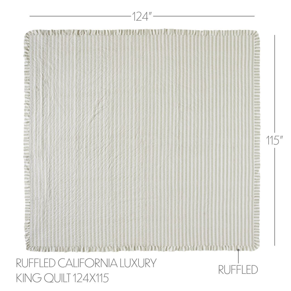 Finders Keepers Ruffled California/Luxury King Quilt 124Wx115L - Image 6