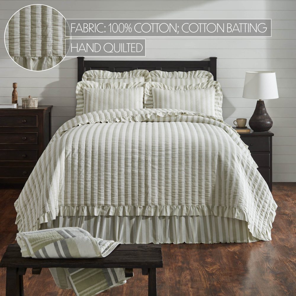 Finders Keepers Ruffled California/Luxury King Quilt 124Wx115L - Image 7