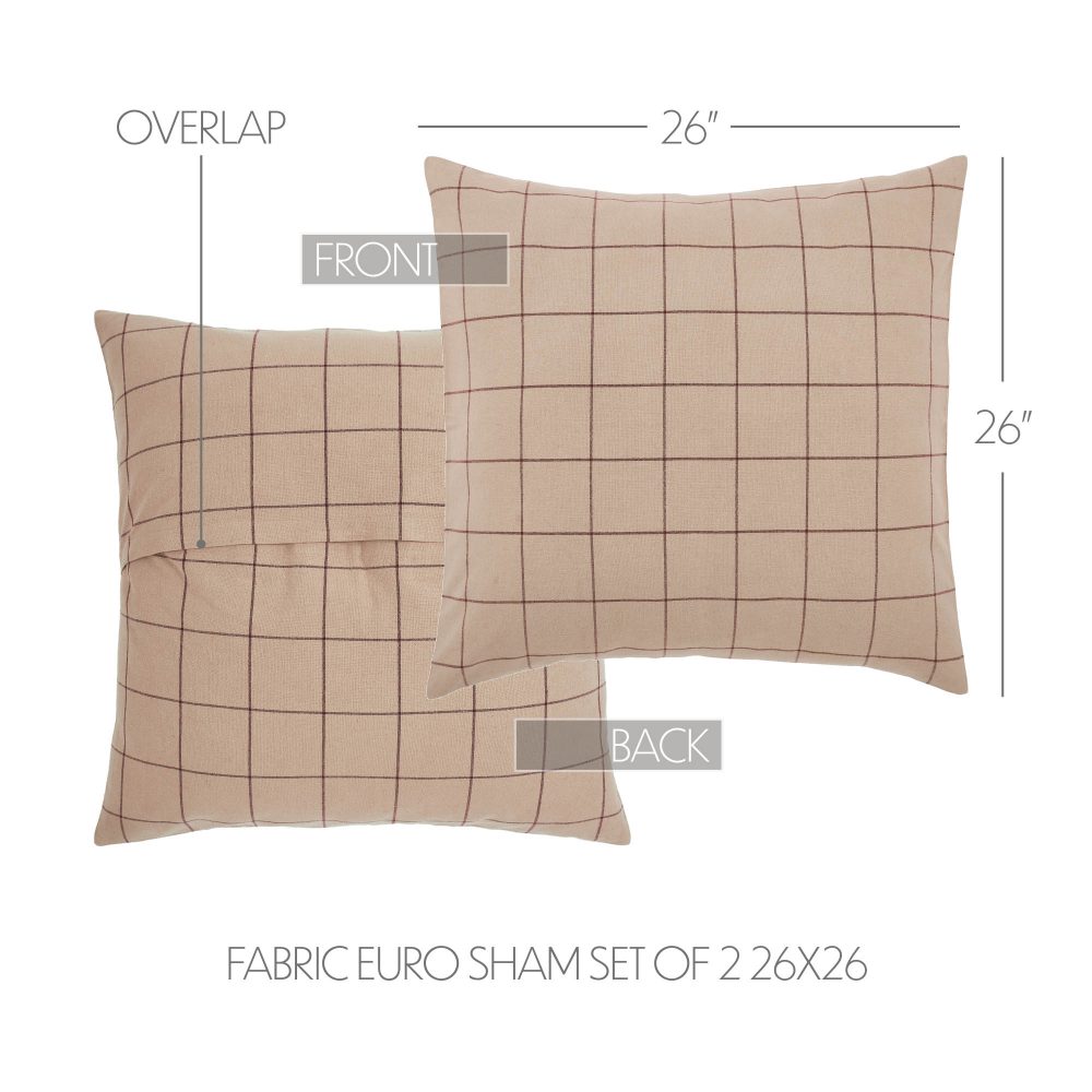 Connell Fabric Euro Sham Set of 2 26x26 - Image 4