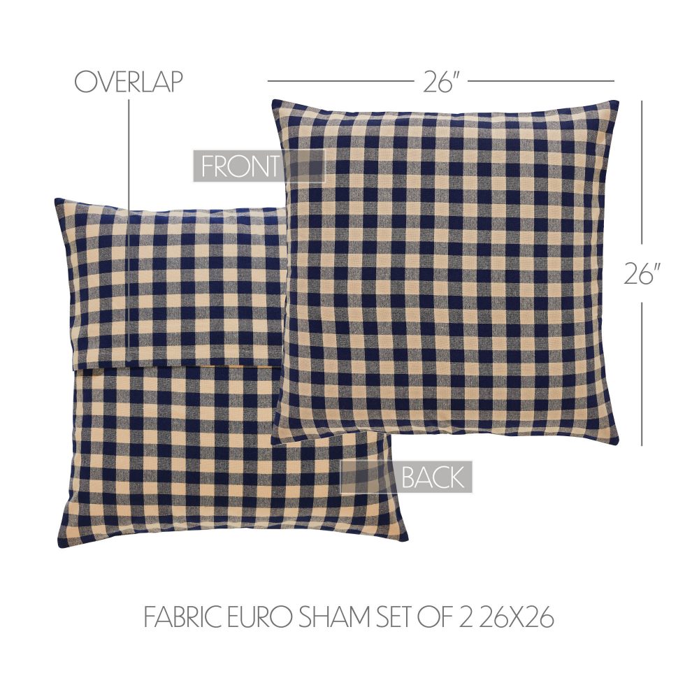 My Country Fabric Euro Sham Set of 2 26x26 - Image 4