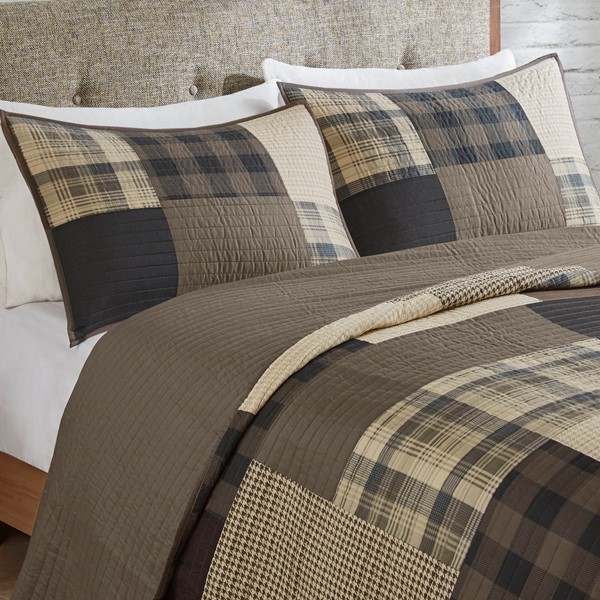 Woolrich Winter Hills Oversized Cotton Quilt Set in Tan, Full/Queen WR14-1728 - Image 4