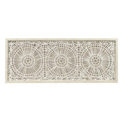 INK+IVY Henna Framed Medallion Rice Paper Shadow Box Wall Decor in Off-White, One Size II95B-0152