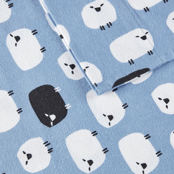 Woolrich Cotton Flannel Sheet Set in Blue Sheep, Cal King WR20-2281 - Image 4